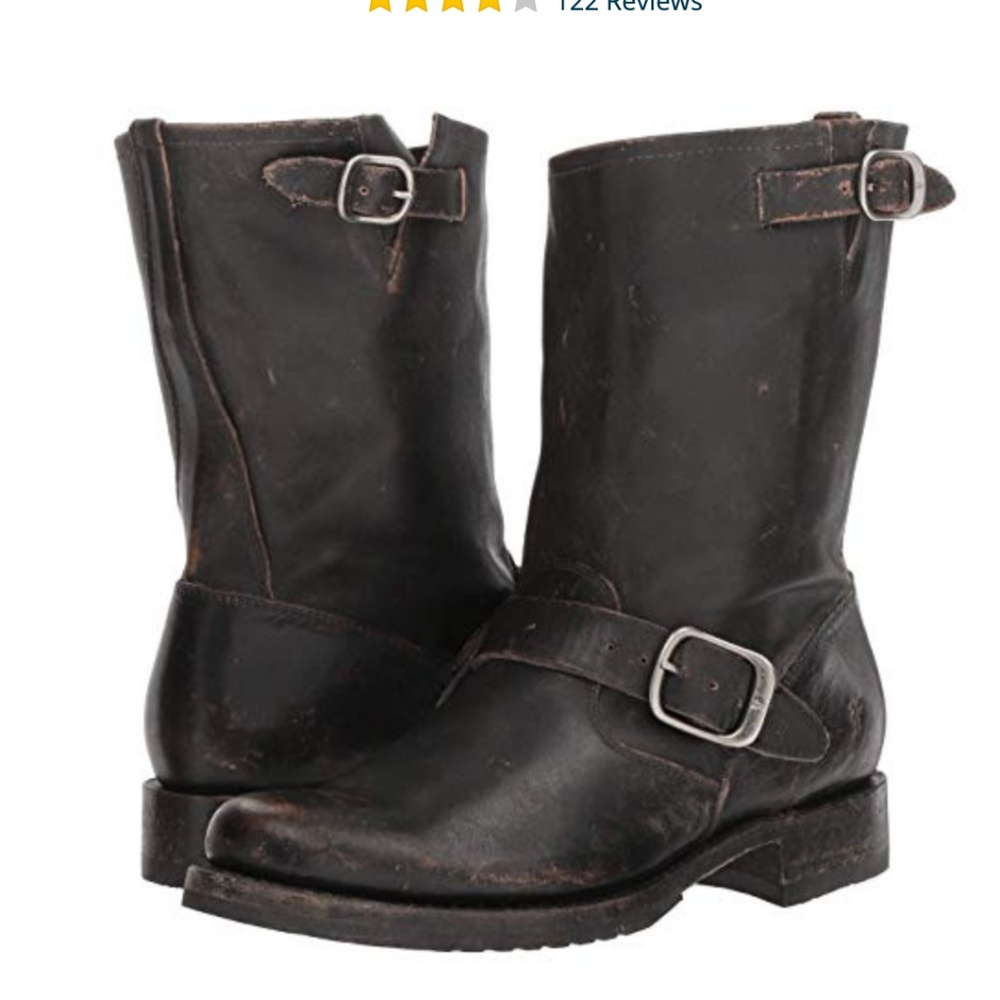 Frye Veronica Short Boot– Distressed Black Leather